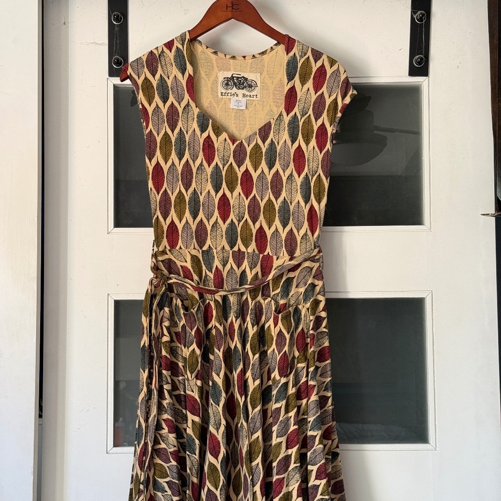 Effie's Heart Fall Leaves pattern Dress